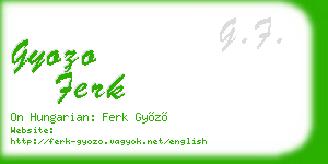 gyozo ferk business card